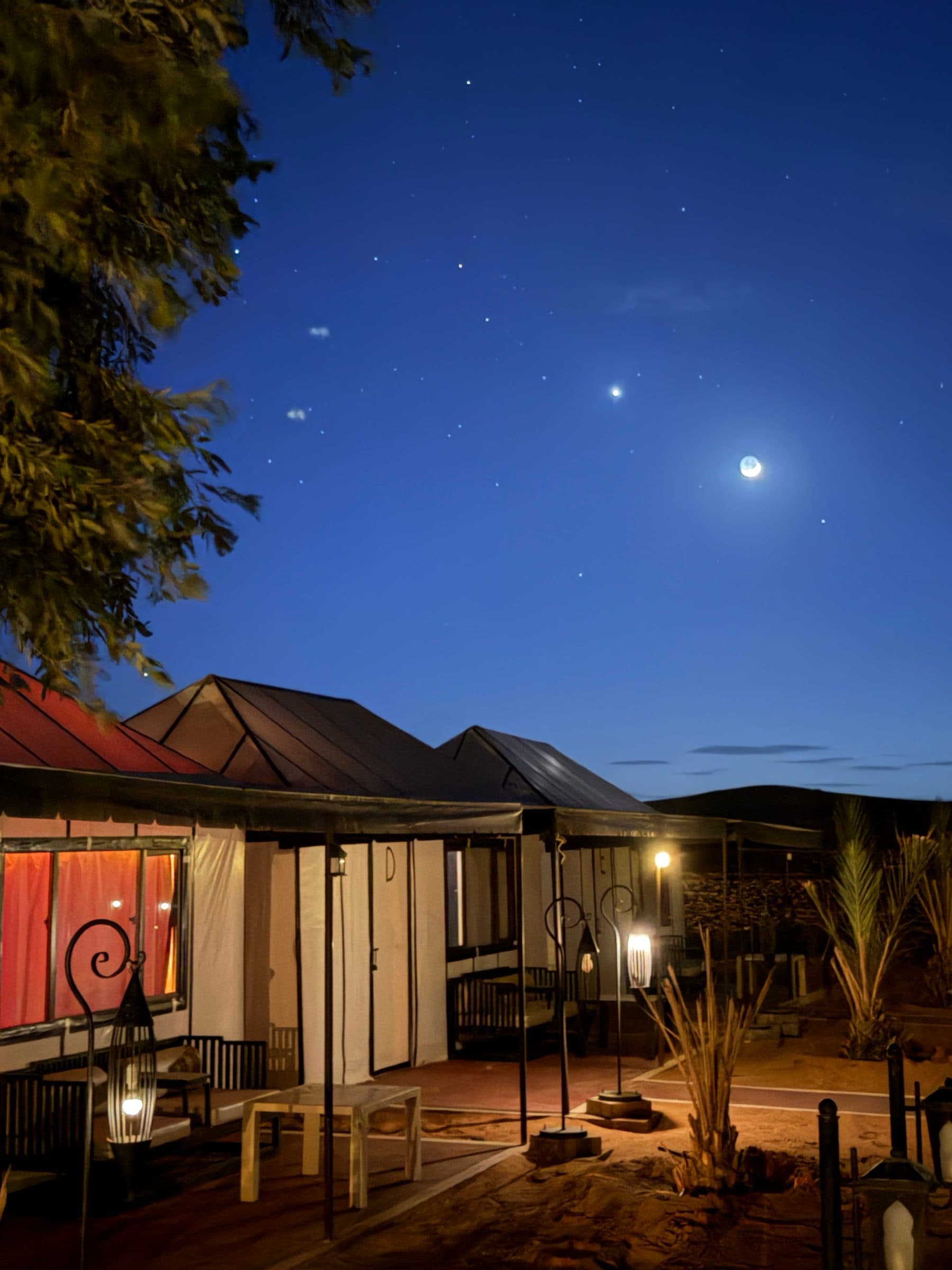 Desert camp overnight